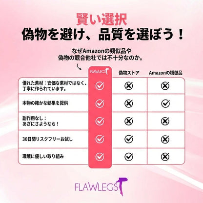 フローレッグスは、今話題のセルライトケア着圧ストッキングです。セルライトを目立たなくし、静脈腫瘍、妊娠線・肉割れ、気青あざもしっかりカバー。美脚効果で、よりセクシーで魅力的なスタイルを実現します。これで、いつでも自信を持ってスカートやワンピースをやりましょう！さらに今だけの特別キャンペーン実施中：1つご購入で、もう2つプレゼント！ 